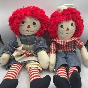 Vintage Raggedy Ann and Andy Dolls